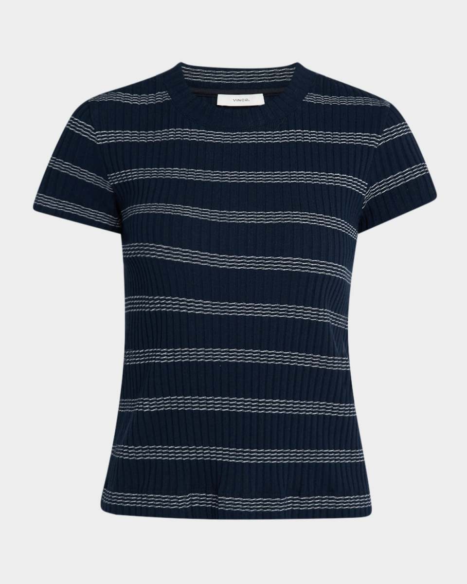 Stripe Short-Sleeve Crewneck T